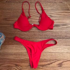 red bikini (never worn)!